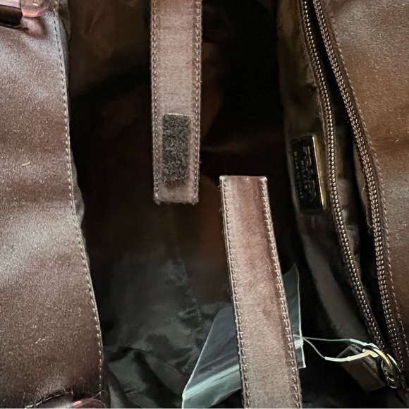 6. PRADA Milano Black Satin Top Lucite Double Handle Bag w Authentication Cards - Picture 12 of 16